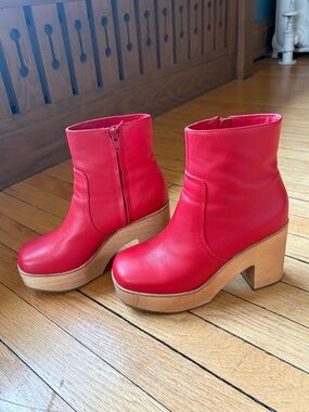 Charlotte Stone Paz Clog Platform Boot Size 7